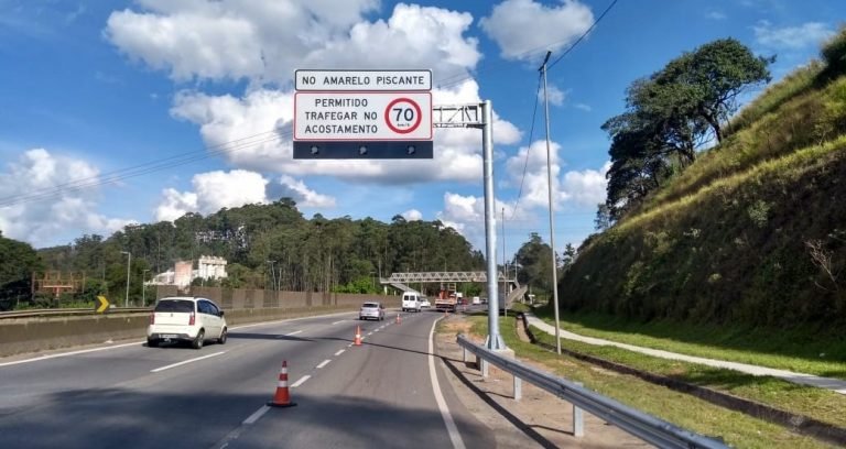 Usuários poderão trafegar no acostamento com novo recurso implantado na Fernão Dias