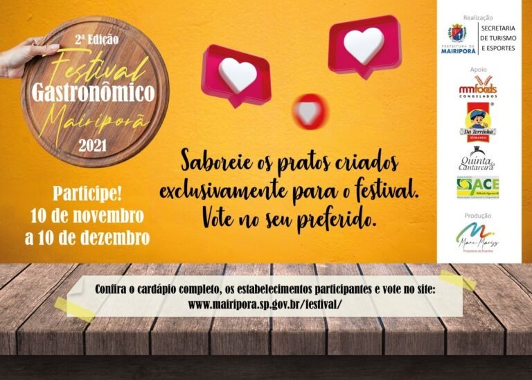 Festival Gastronômico de Mairiporã vai até dezembro