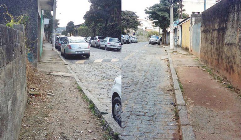 Pedestres reclamam de calçadas irregulares e esburacadas em rua do centro