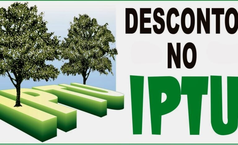 Desconto de 5% sobre o IPTU 2022, pagamento à vista, vale até segunda
