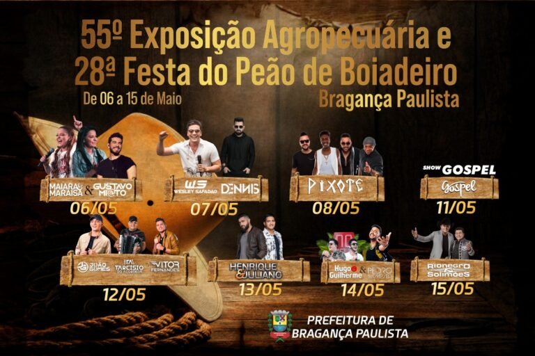 Expoagro e Festa do Peão tem shows de Hugo e Guilherme e Rio Negro e Solimões