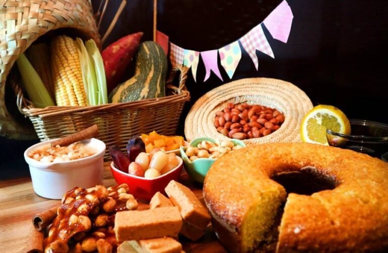 Uma noite com iguarias de festa junina