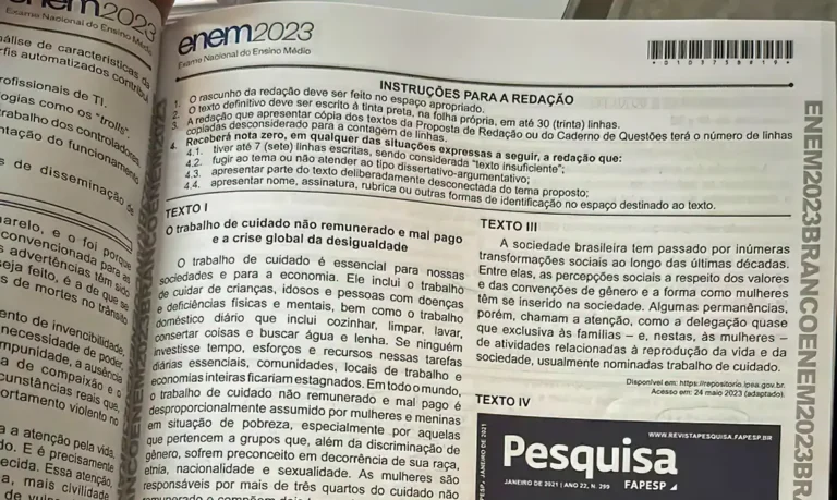 Enem divulga cartilha de redação